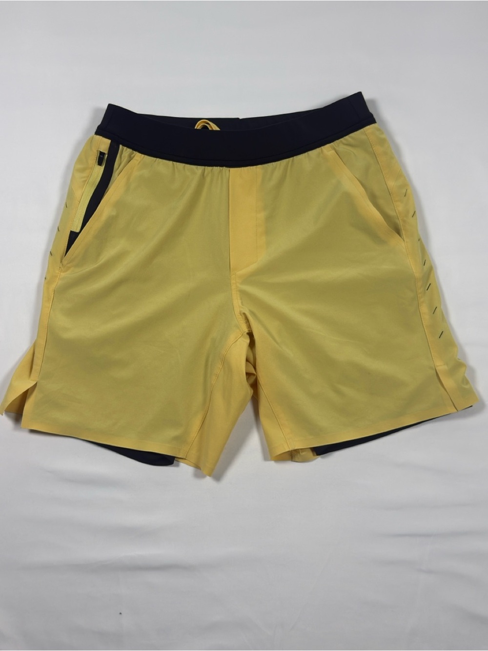 Ten Thousand Yellow Interval Shorts with Black Waistband and Liner